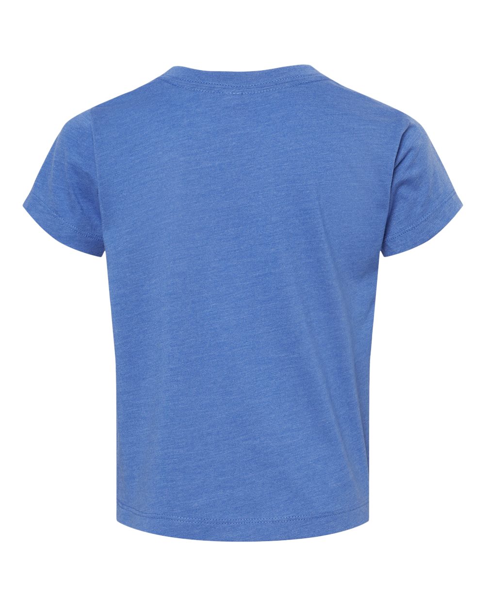 Bella + Canvas 3001 heather true royal cotton t-shirt, back view