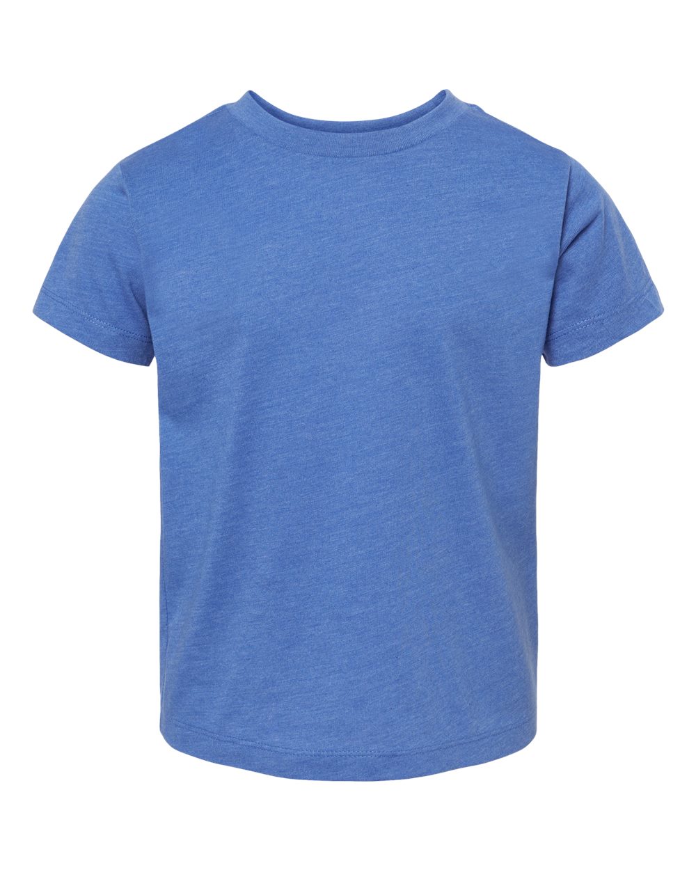 Bella + Canvas 3001 heather true royal cotton t-shirt, front view