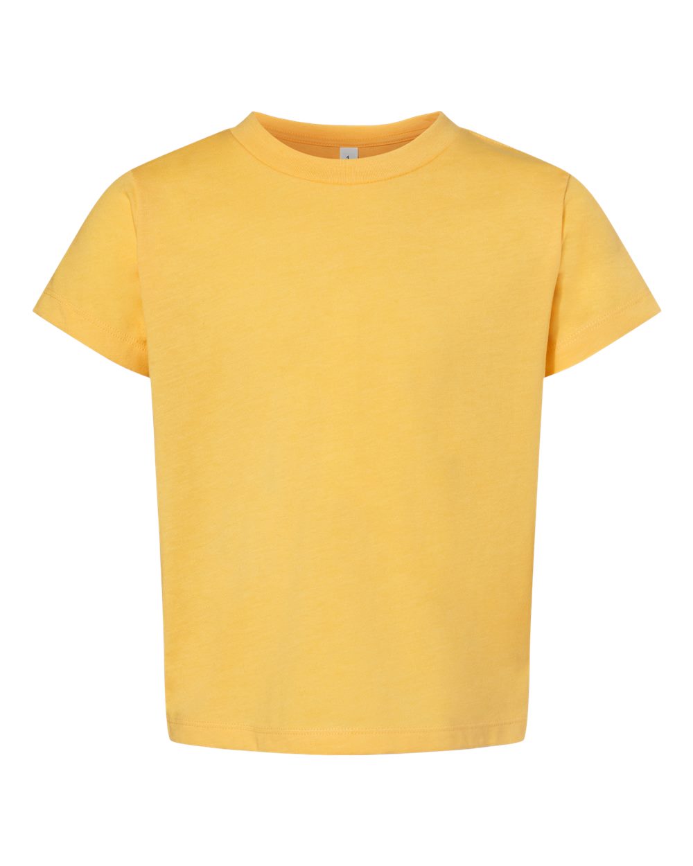 Bella + Canvas 3001 heather yellow gold cotton t-shirt, front view
