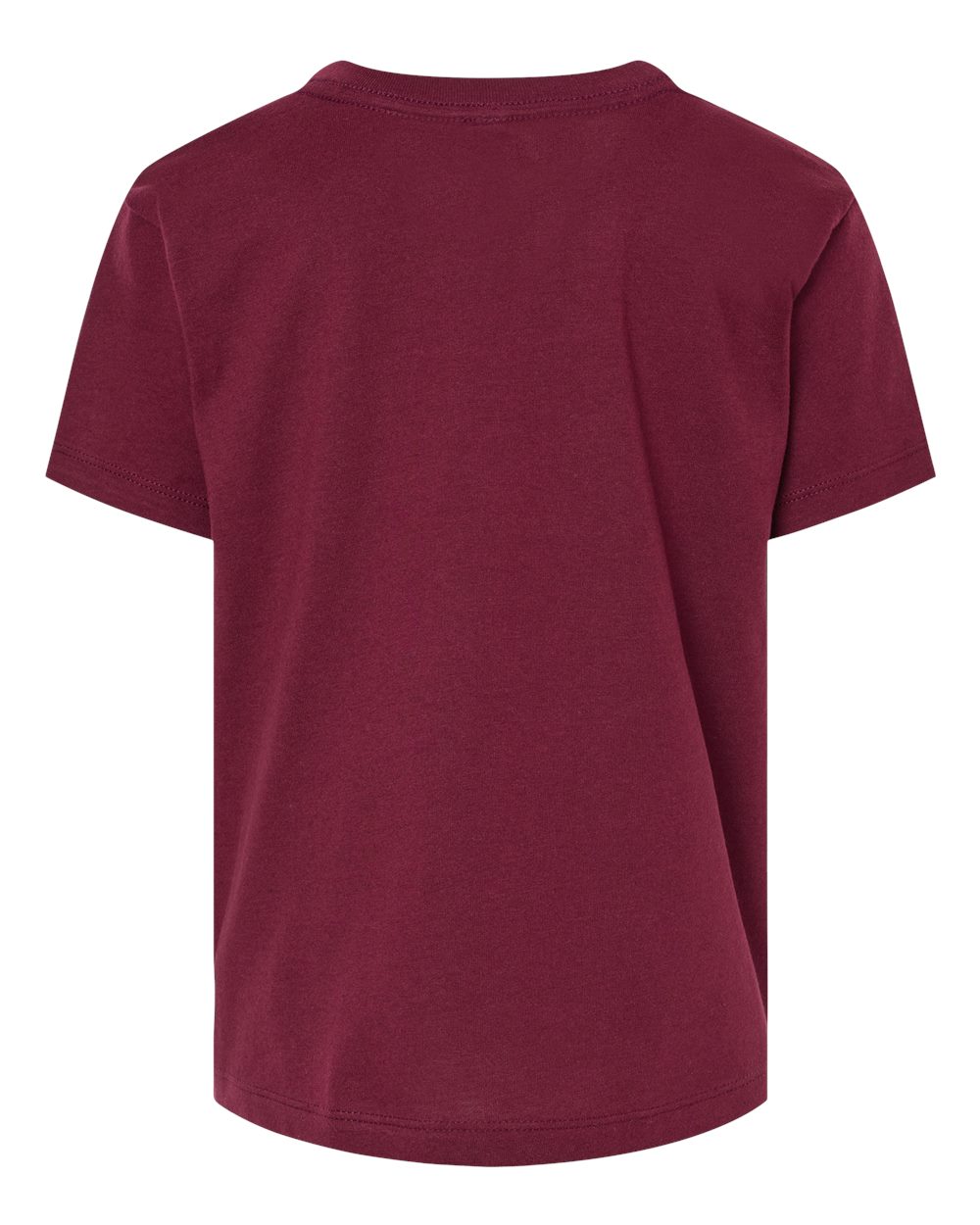 Bella + Canvas 3001 maroon cotton t-shirt, back view