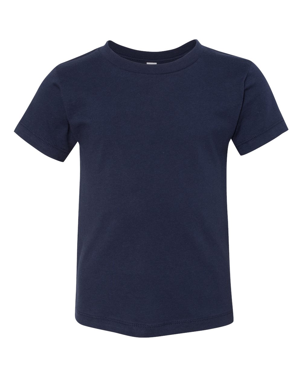 Bella + Canvas 3001 navy cotton t-shirt, front view