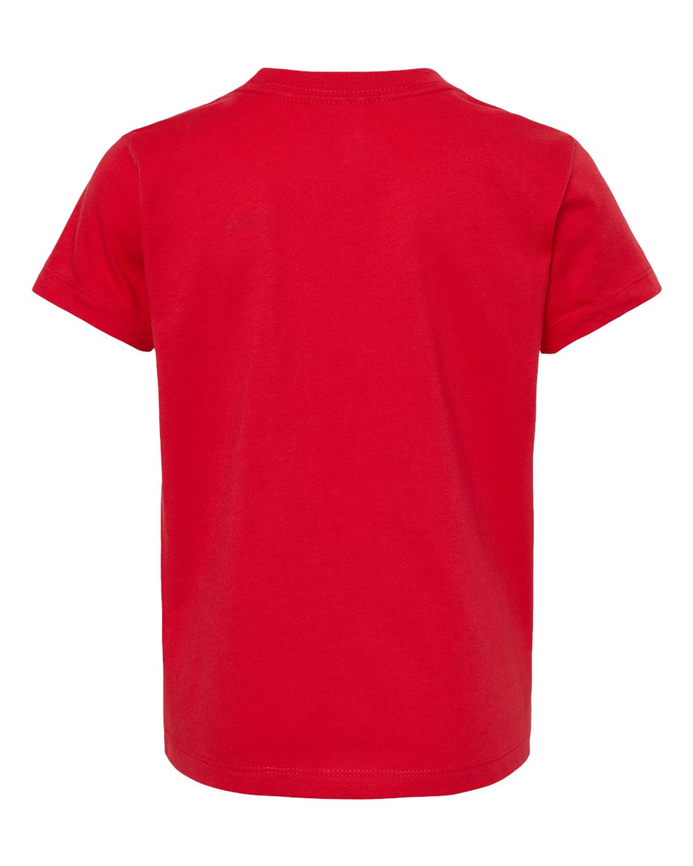 Bella + Canvas 3001 red cotton t-shirt, back view