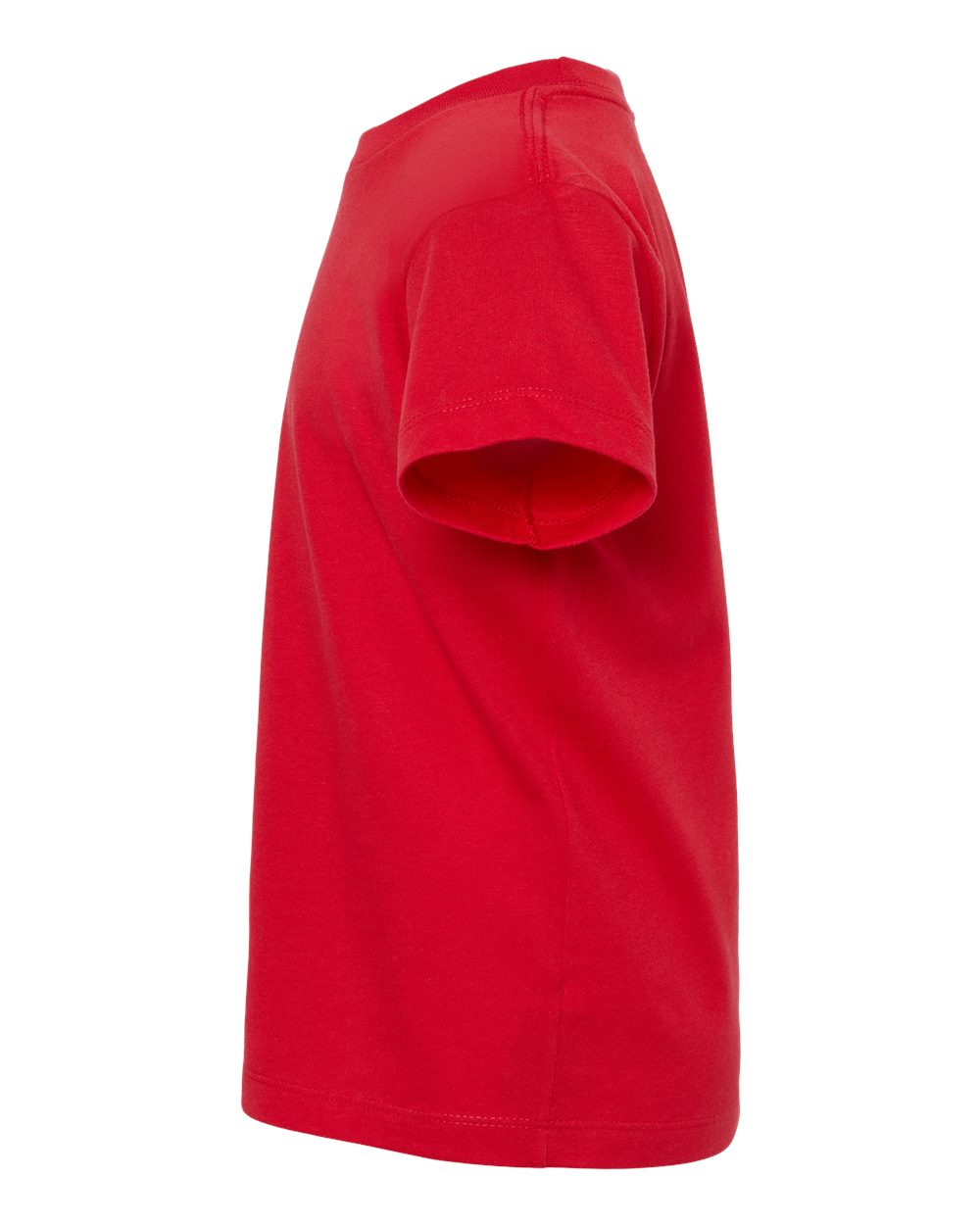 Bella + Canvas 3001 red cotton t-shirt, side view
