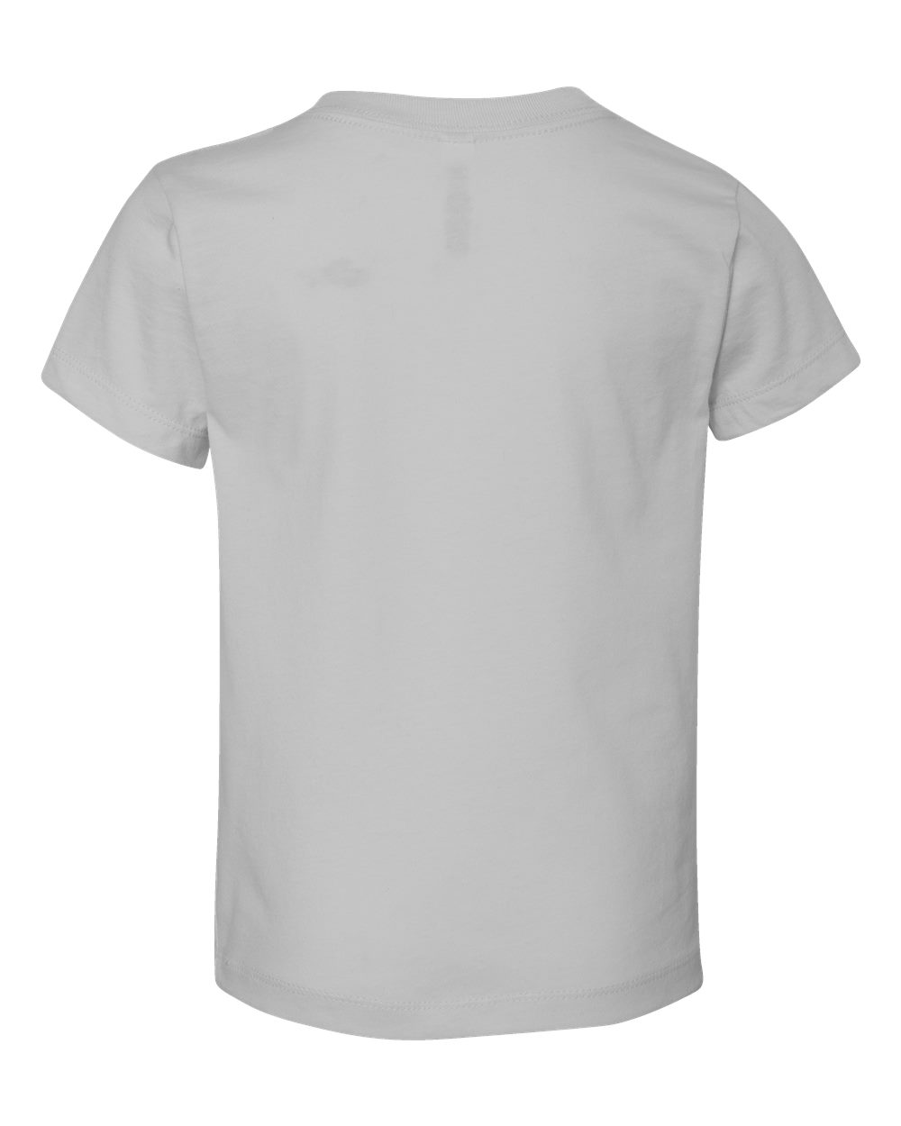 Bella + Canvas 3001 solid athletic grey cotton t-shirt, back view