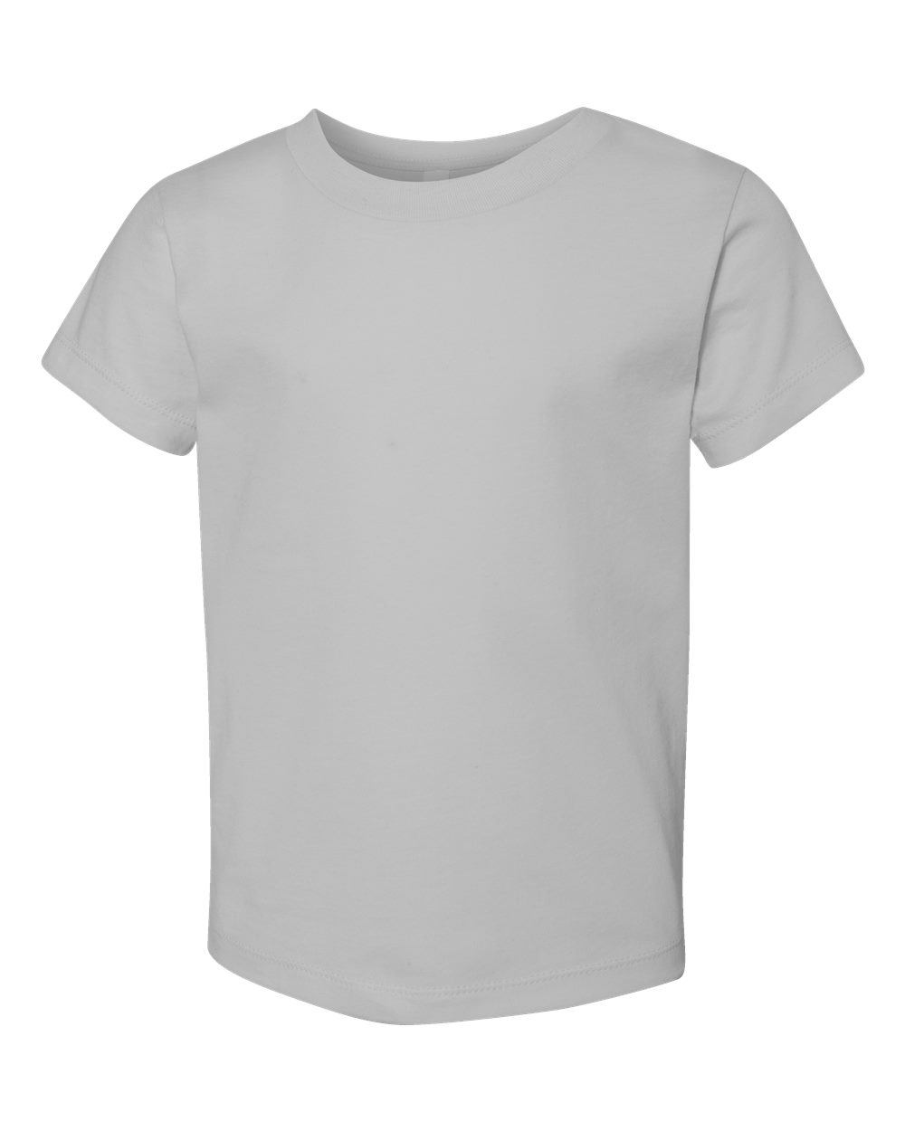 Bella + Canvas 3001 solid athletic grey cotton t-shirt, front view