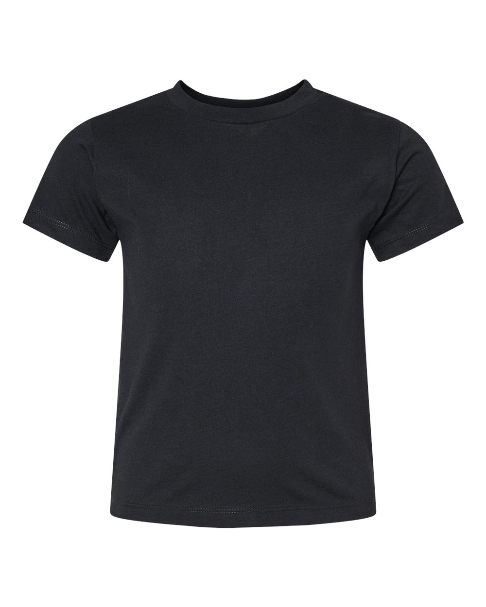 Bella + Canvas 3001 solid black blend cotton t-shirt, front view