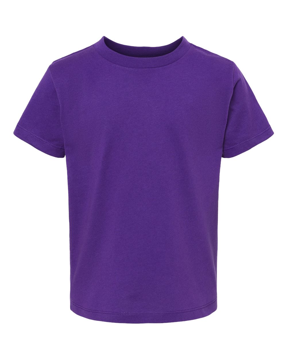 Bella + Canvas 3001 team purple cotton t-shirt, front view