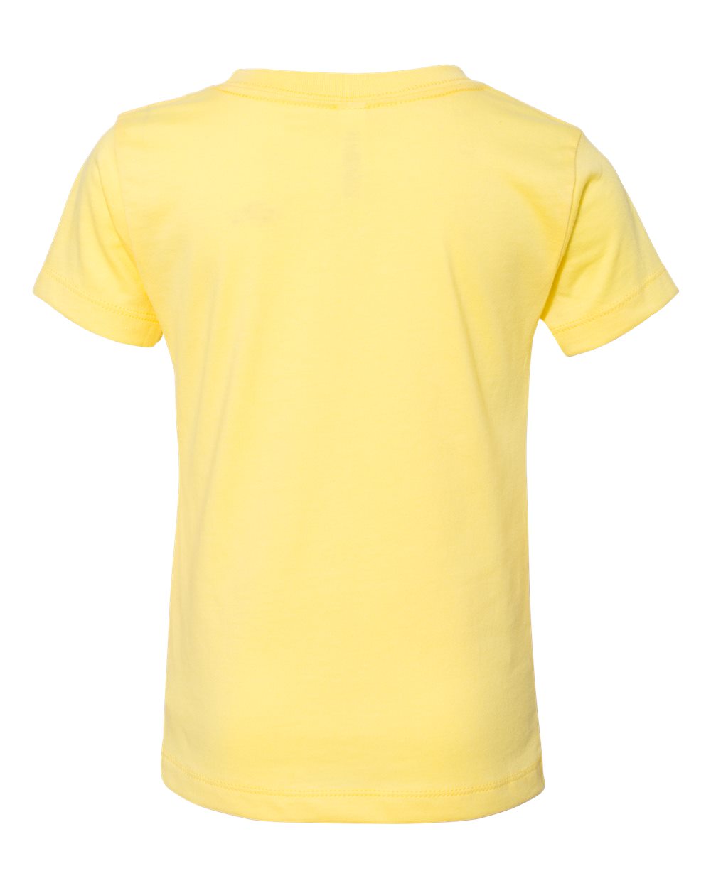 Bella + Canvas 3001 yellow cotton t-shirt, back view