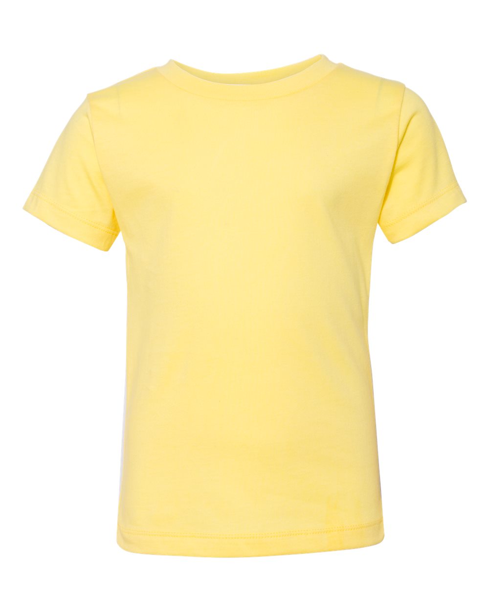 Bella + Canvas 3001 yellow cotton t-shirt, front view