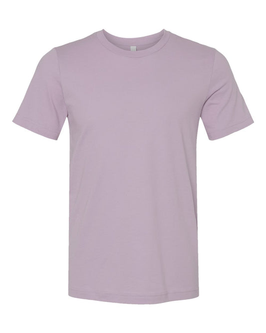 Bella + Canvas 3001 light violet cotton t-shirt, front view