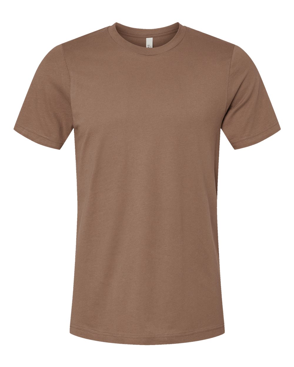 Bella + Canvas 3001 vintage brown cotton t-shirt, front view