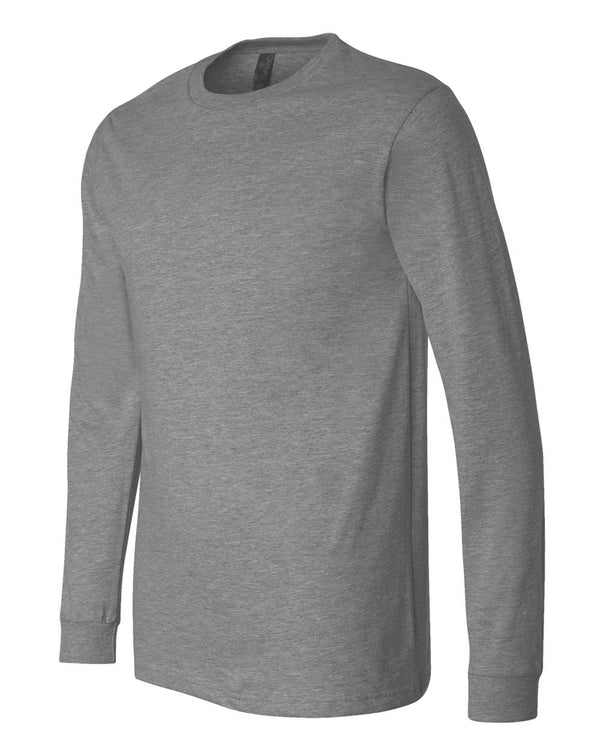 BELLA + CANVAS Unisex Heathered Jersey Long Sleeve T-Shirt in Deep Heather