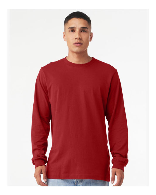 BELLA + CANVAS Unisex Jersey Long Sleeve T-Shirt in Canvas Red