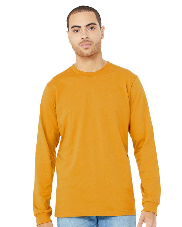 BELLA + CANVAS Unisex Jersey Long Sleeve T-Shirt in Mustard