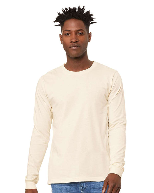 BELLA + CANVAS Unisex Jersey Long Sleeve T-Shirt in Natural