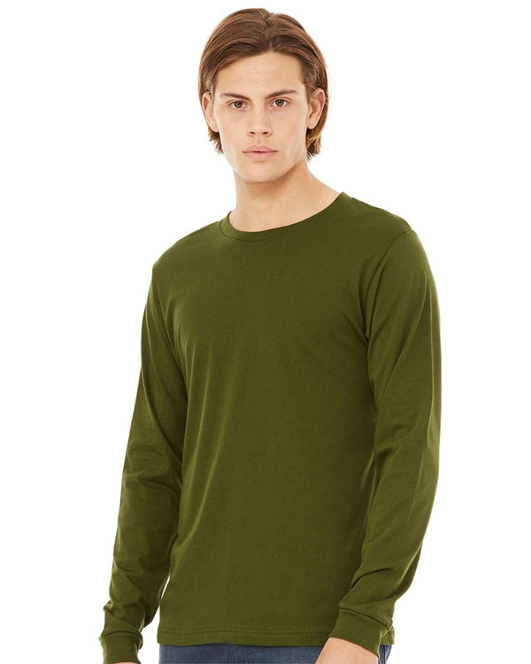 BELLA + CANVAS Unisex Jersey Long Sleeve T-Shirt in Olive