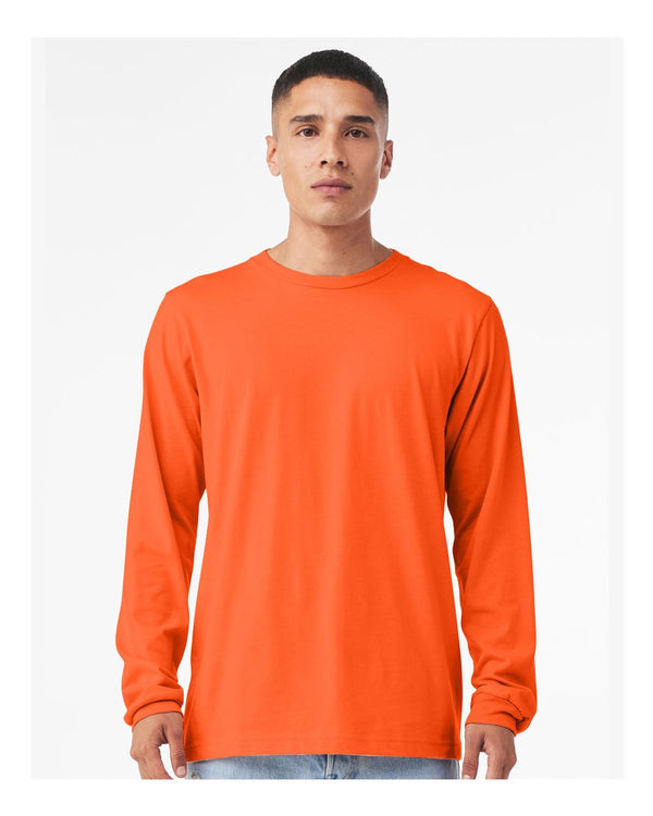 BELLA + CANVAS Unisex Jersey Long Sleeve T-Shirt in Orange