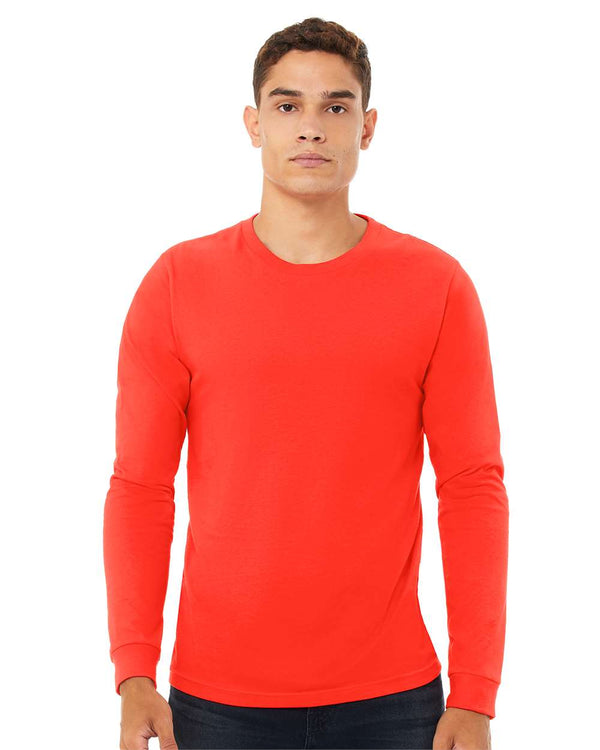 BELLA + CANVAS Unisex Jersey Long Sleeve T-Shirt in Poppy