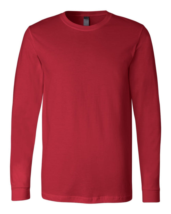 BELLA + CANVAS Unisex Jersey Long Sleeve T-Shirt in Red