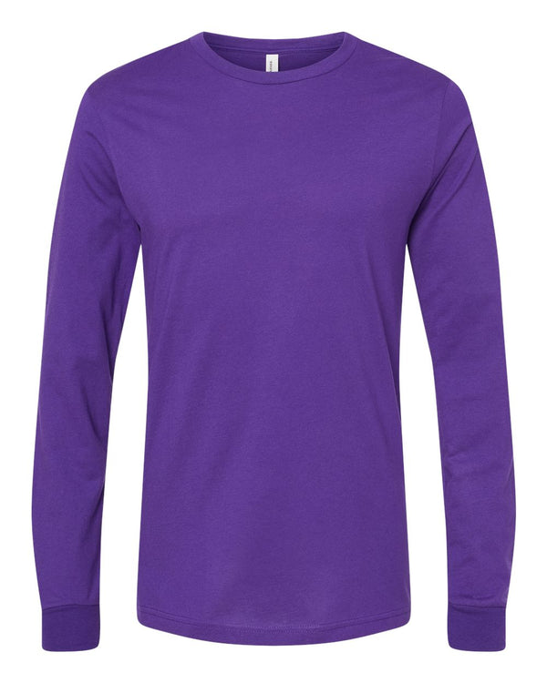 BELLA + CANVAS Unisex Jersey Long Sleeve T-Shirt in Team Purple