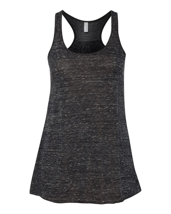 Bella + Canvas Flowy Racerback Tank, Black Marble