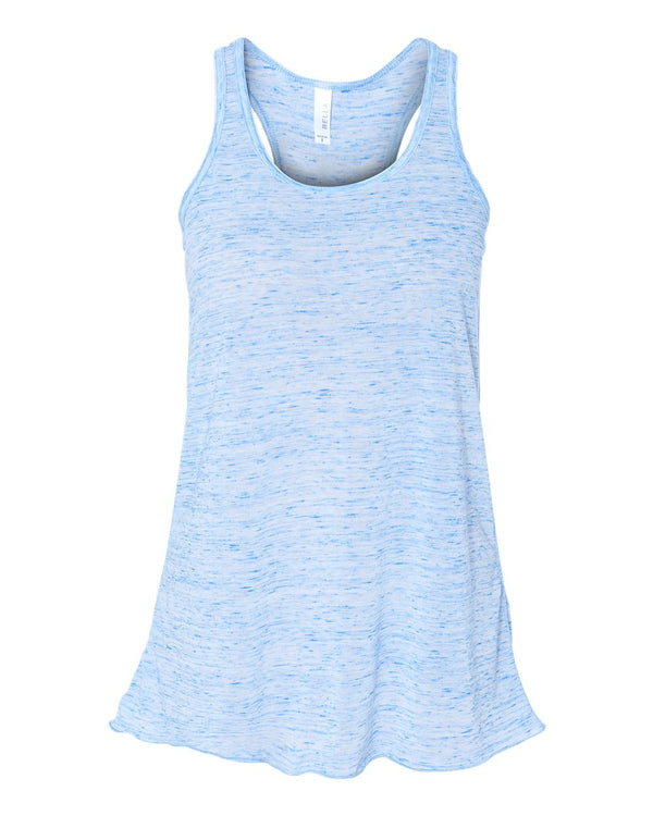 Bella + Canvas Flowy Racerback Tank, Blue Marble