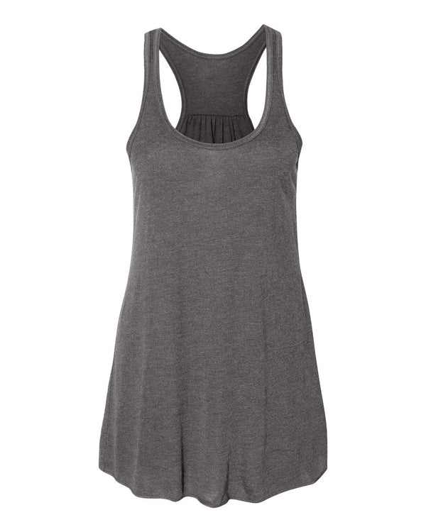 BELLA + CANVAS Women's Flowy Racerback Tank, Dark Grey Heather