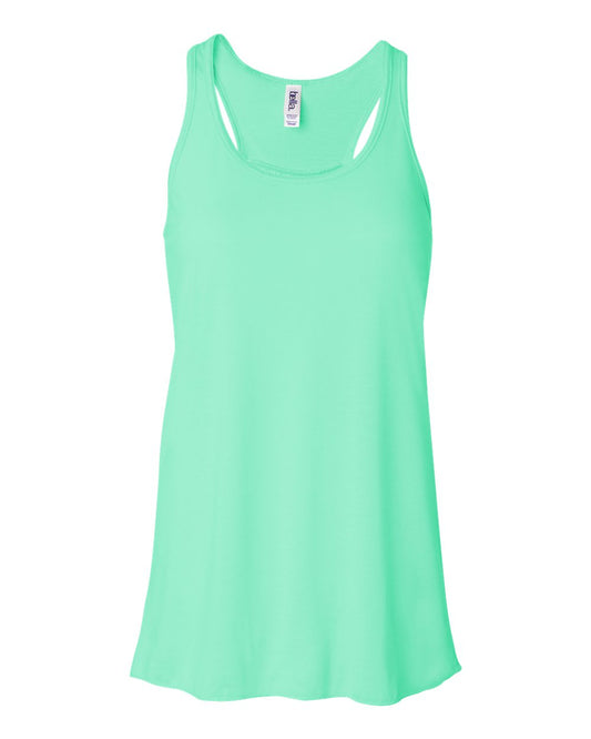 Bella + Canvas 8800 mint women's flowy racerback tank, front view
