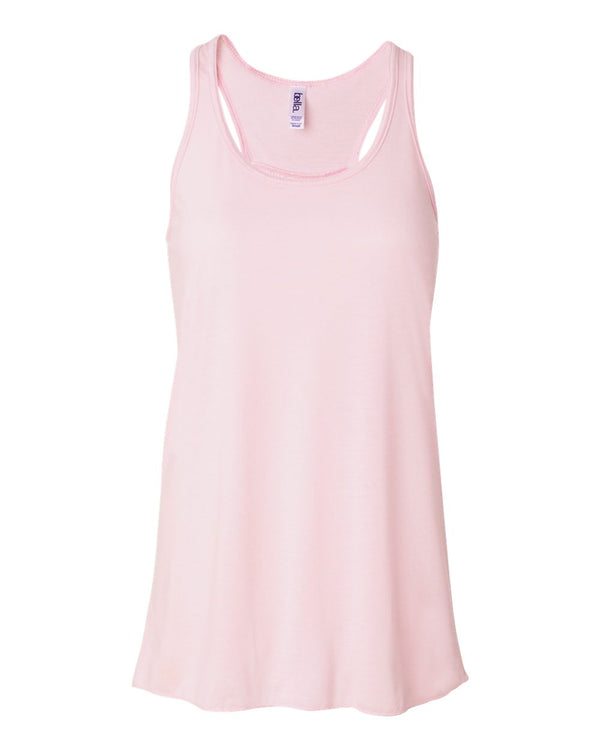 Bella + Canvas Flowy Racerback Tank, Soft Pink