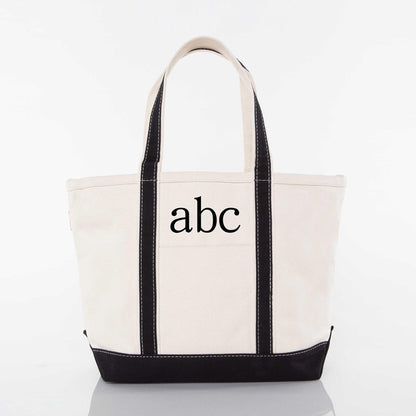 Personalized Medium Classic Tote for Everyday Carry, Black personalized front