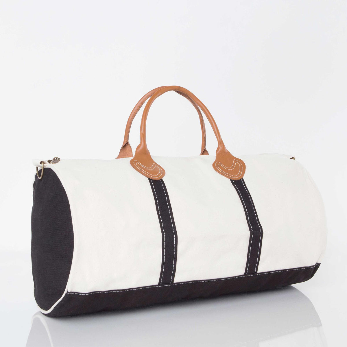 Personalized Round Duffel for Overnight Adventures, Black alternate view 1