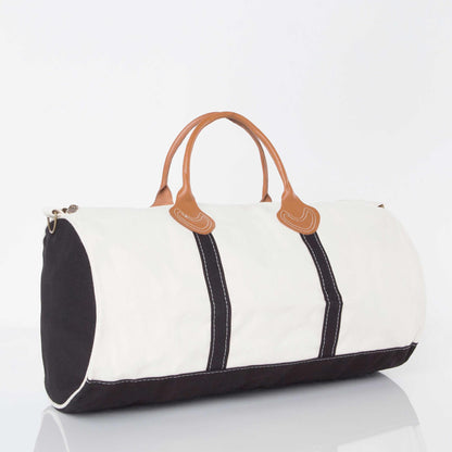 Personalized Round Duffel for Overnight Adventures, Black alternate view 1