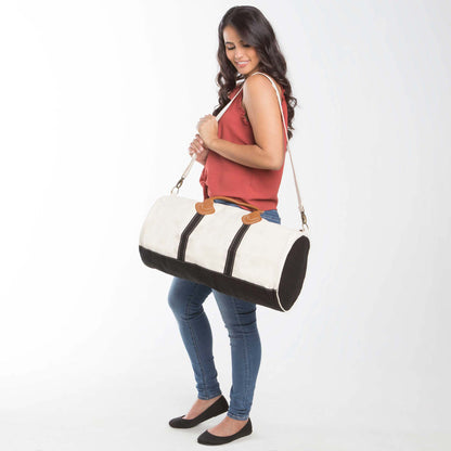Personalized Round Duffel for Overnight Adventures, Black alternate view 3