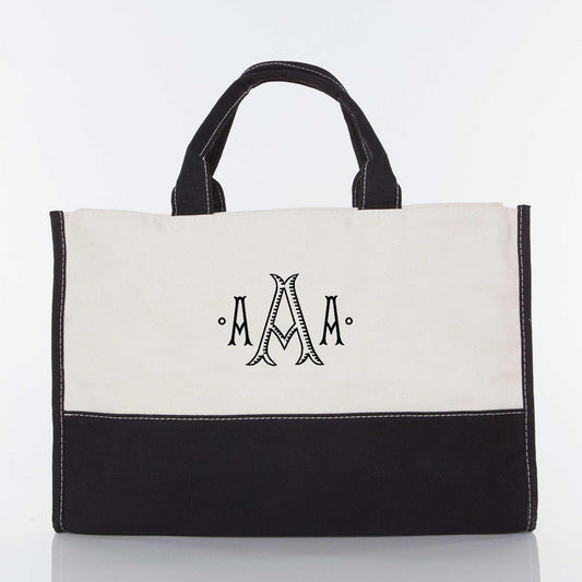 Personalized Vivera Tote Bag for Everyday Carry, Black personalized front