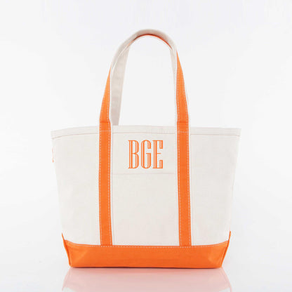 Personalized Medium Classic Tote for Everyday Carry, Orange personalized front