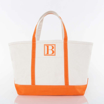 Personalized Large Classic Tote for Everyday Carry, Orange personalized front