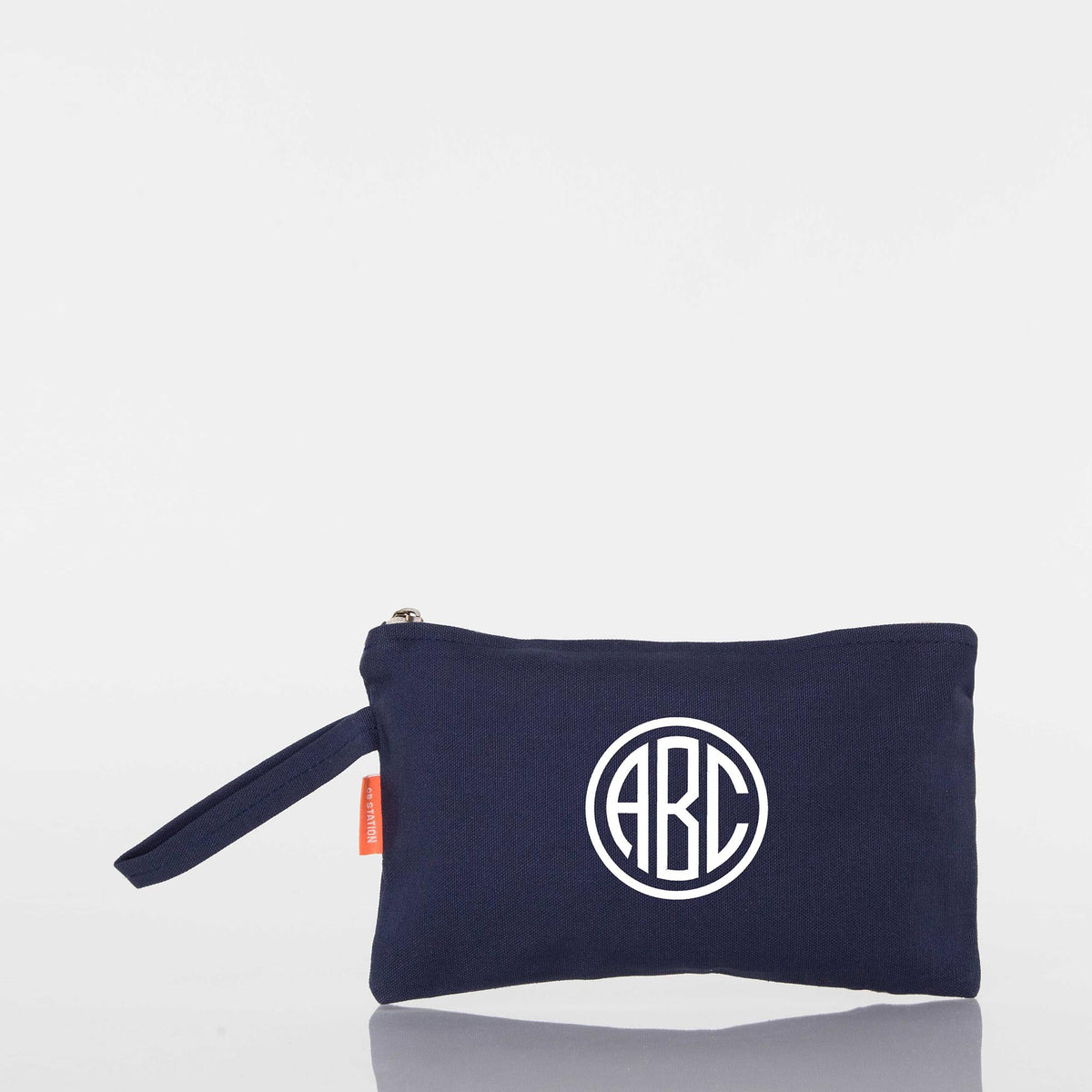 Personalized Solid Clutch Bag for Date Night, Navy personalized front