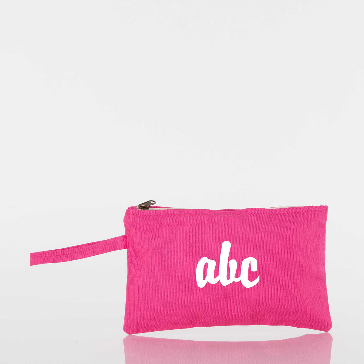 Personalized Solid Clutch Bag for Date Night, Hot Pink personalized front