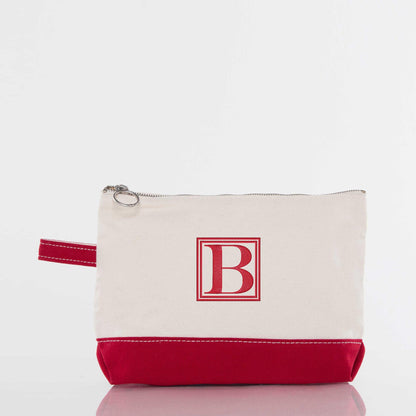 Personalized Makeup Bag for Beauty on the Go, Red personalized front