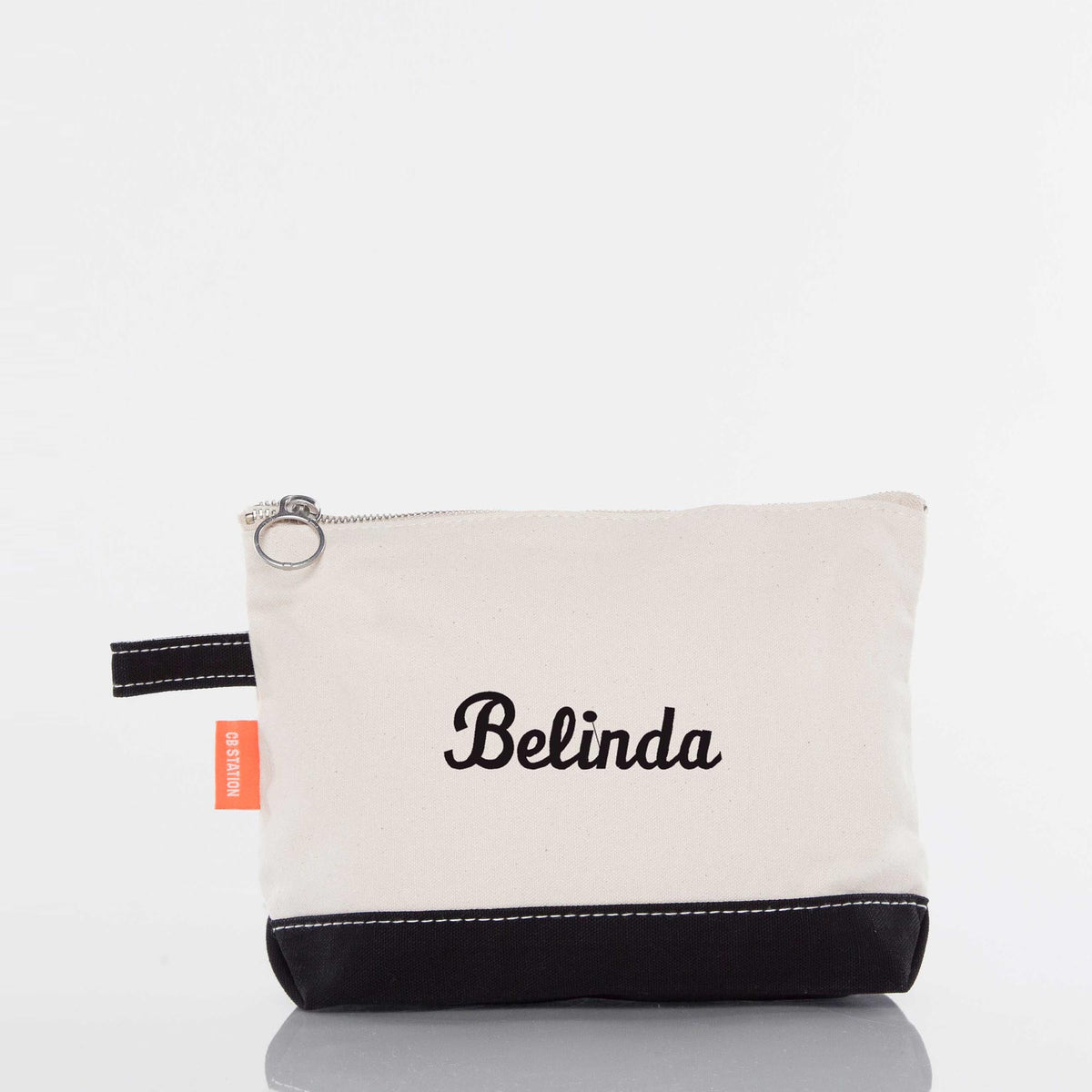 Personalized Makeup Bag for Beauty on the Go, Black personalized front