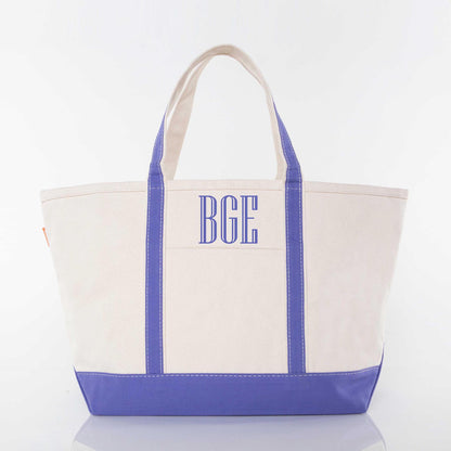 Personalized Large Classic Tote for Everyday Carry, Violet personalized front