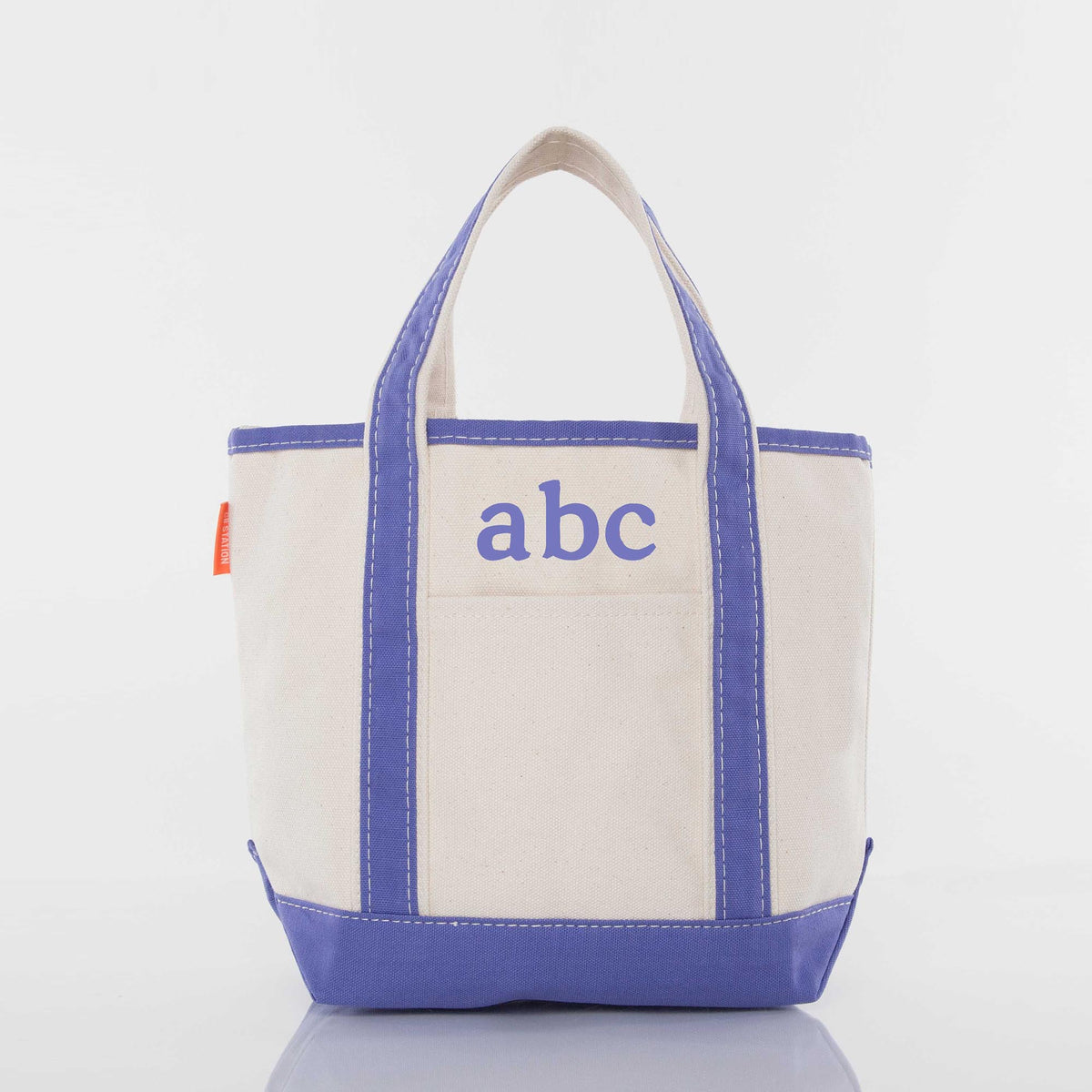 Personalized Handy Open Top Tote for Everyday Carry, Violet personalized front