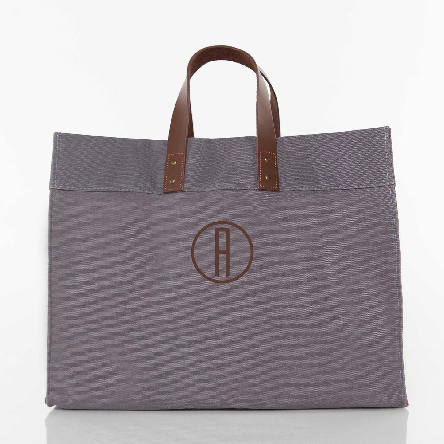 Personalized Advantage Tote Bag for Everyday Carry, Gray personalized front