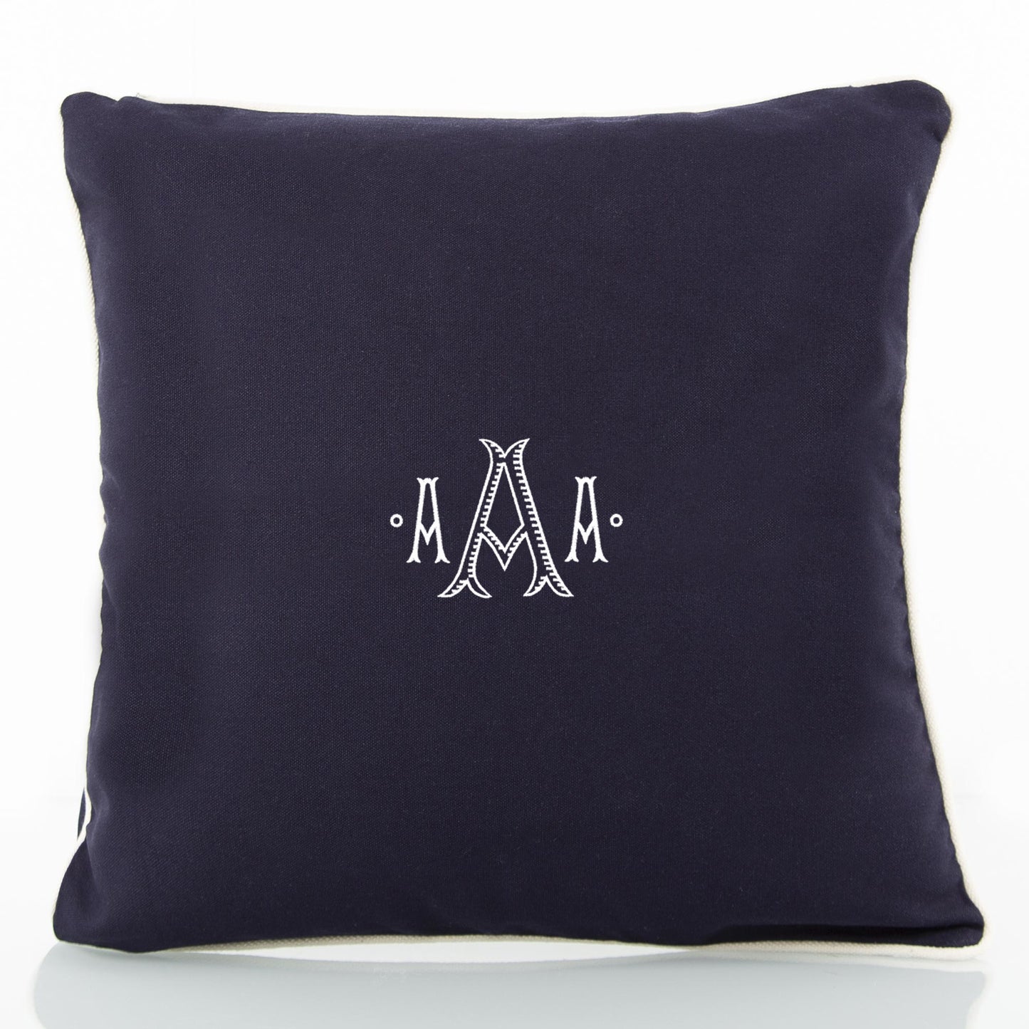 Personalized 12 x 12 Pillow Sham, Navy personalized front