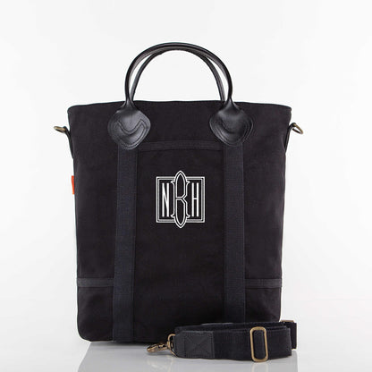 Personalized Flight Bag for Smooth Travels, Solid Black personalized front