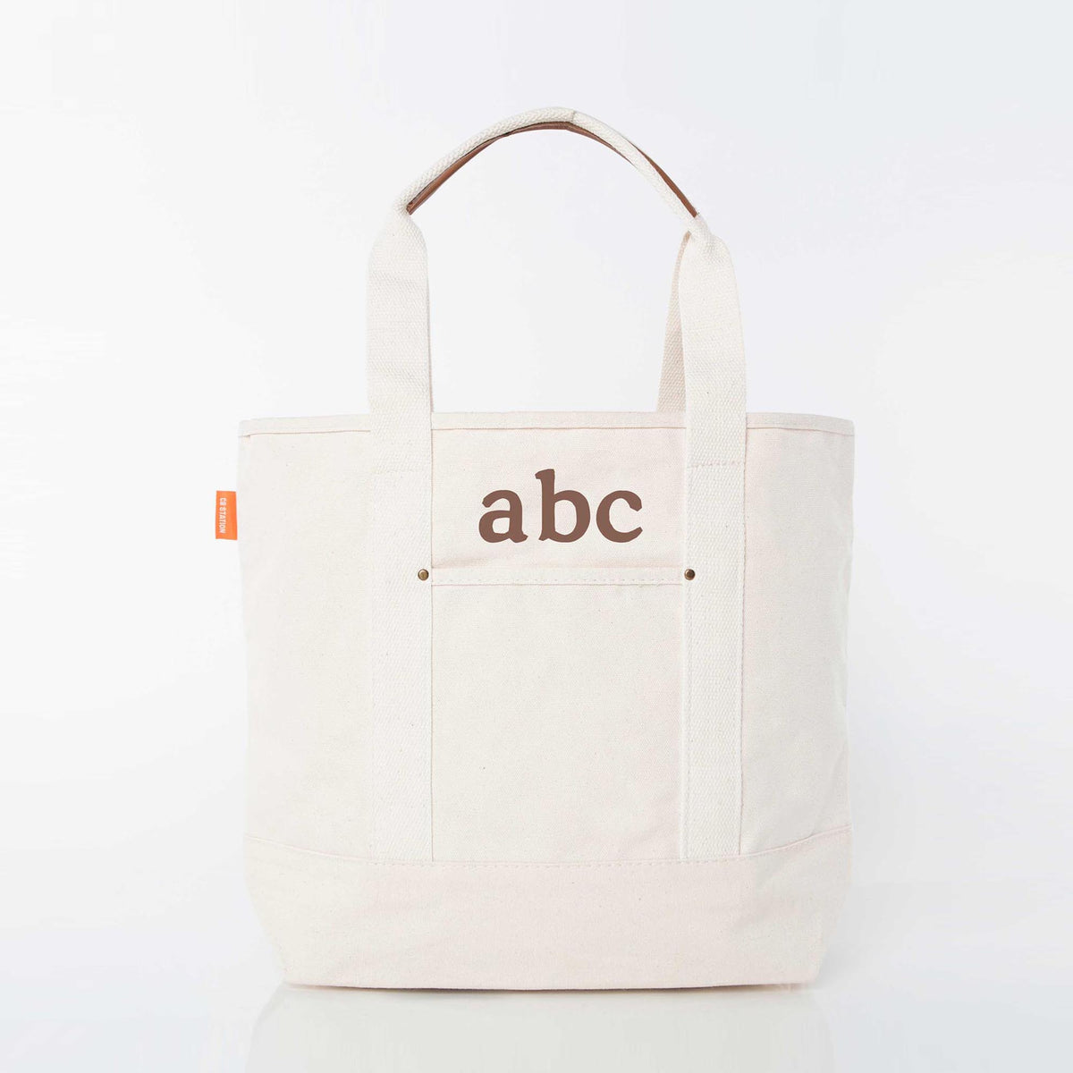Personalized Essential Tote for Everyday Carry, Natural personalized front