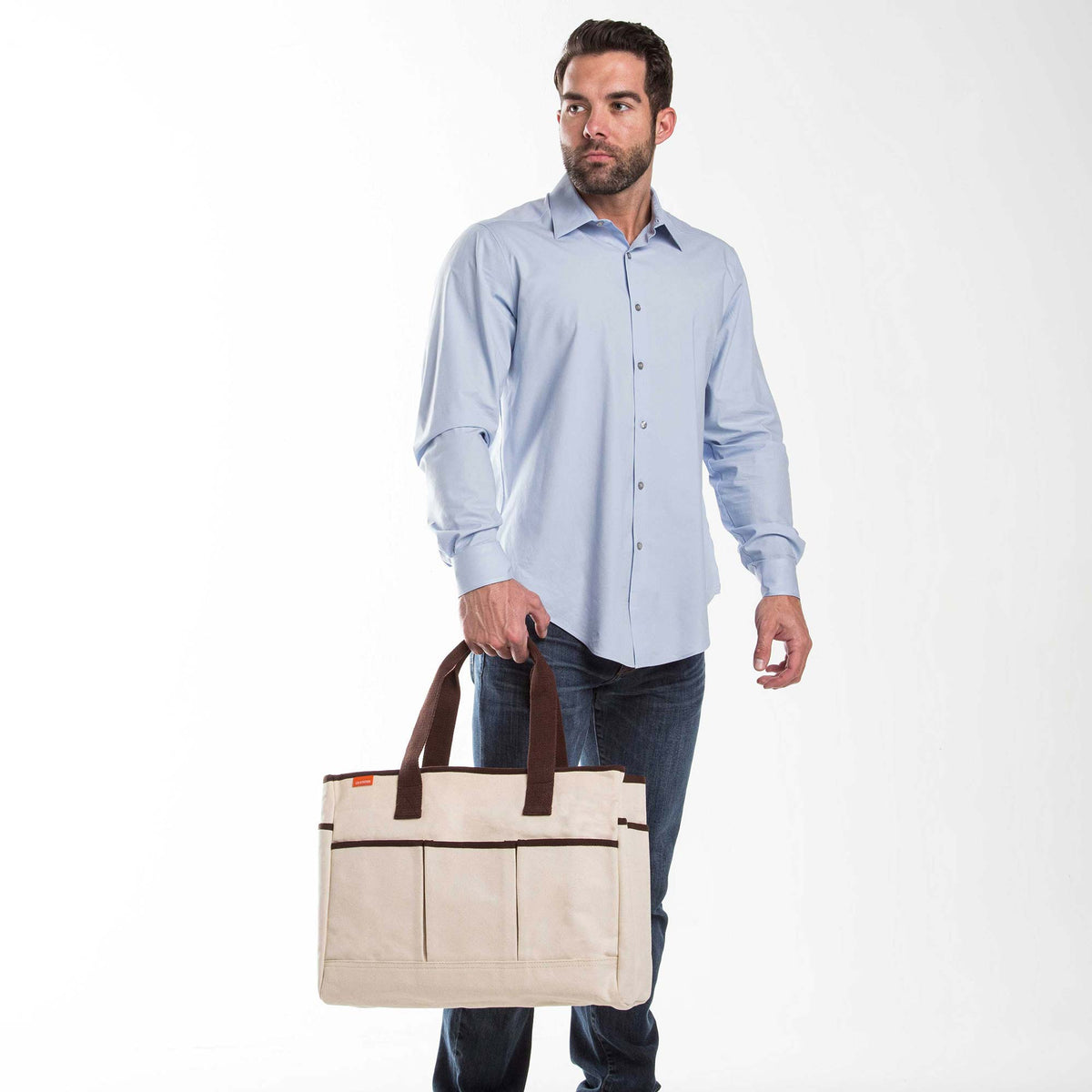 Personalized Utility Tote for Everyday Carry, Natural alternate view 2