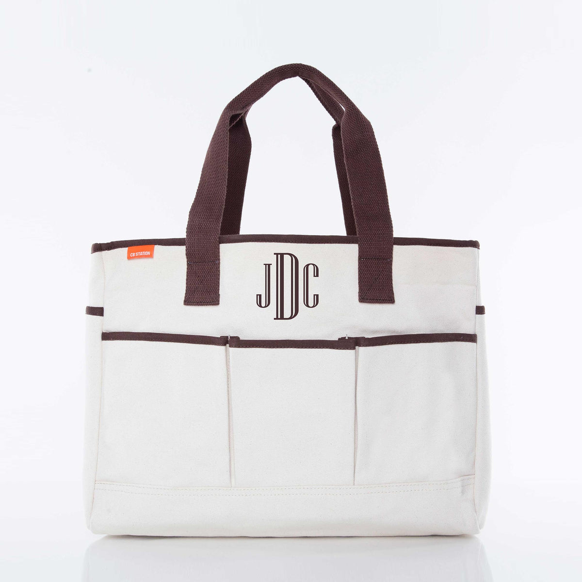 Personalized Utility Tote for Everyday Carry, Natural personalized front