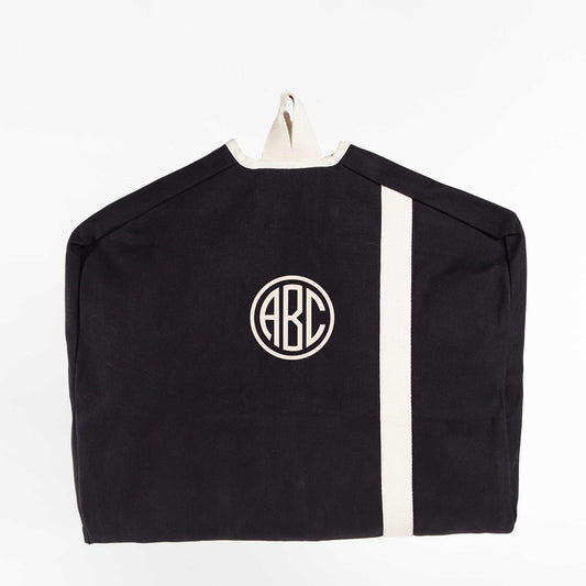 Personalized Garment Bag for Sharp Arrivals, Black personalized front