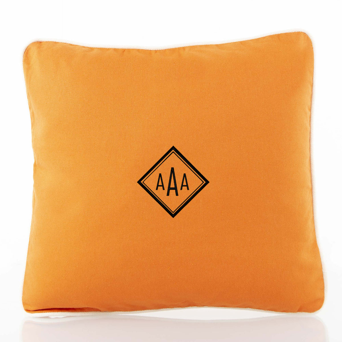 Personalized 16 x 16 Pillow Sham, Orange personalized front